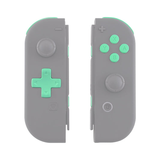 eXtremeRate Retail Mint Green D-pad ABXY Keys SR SL L R ZR ZL Trigger Buttons Springs, Replacement Full Set Buttons Fix Kits for NS Switch Joycon & OLED JoyCon (D-pad ONLY Fits for eXtremeRate Joycon D-pad Shell) - BZP308