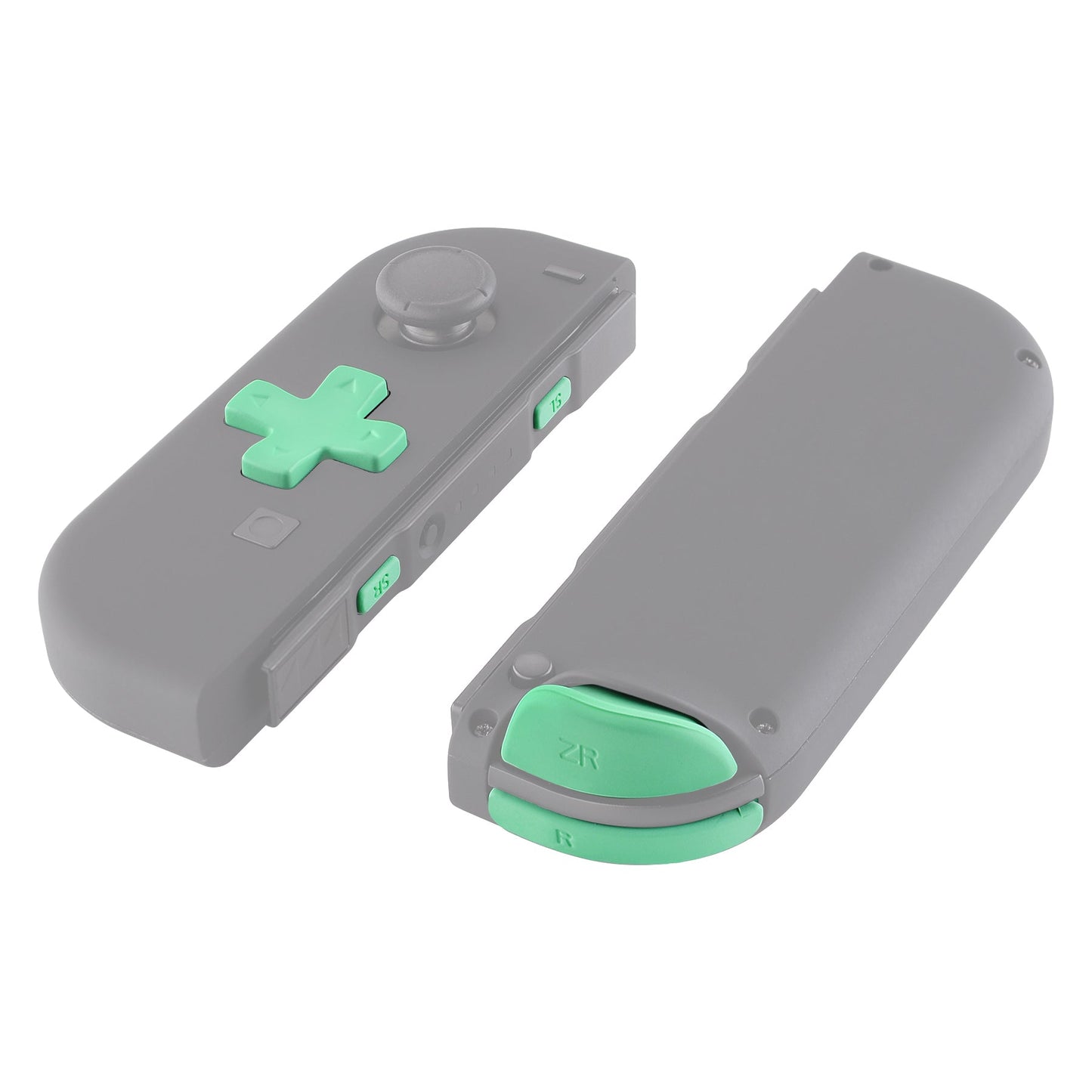 eXtremeRate Retail Mint Green D-pad ABXY Keys SR SL L R ZR ZL Trigger Buttons Springs, Replacement Full Set Buttons Fix Kits for NS Switch Joycon & OLED JoyCon (D-pad ONLY Fits for eXtremeRate Joycon D-pad Shell) - BZP308