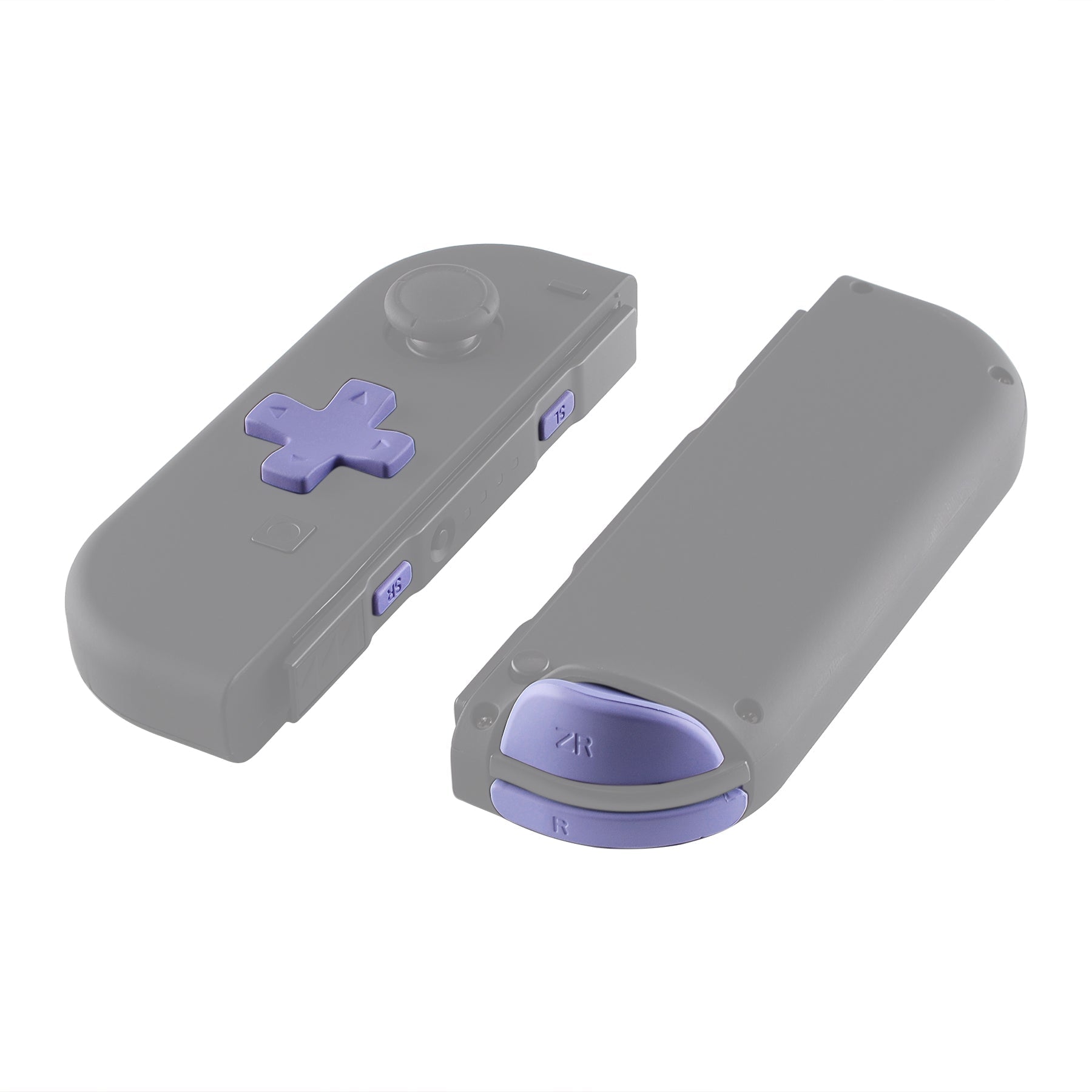 eXtremeRate Retail Light Violet D-pad ABXY Keys SR SL L R ZR ZL Trigger Buttons Springs, Replacement Full Set Buttons Fix Kits for NS Switch Joycon & OLED JoyCon (D-pad ONLY Fits for eXtremeRate Joycon D-pad Shell) - BZP309