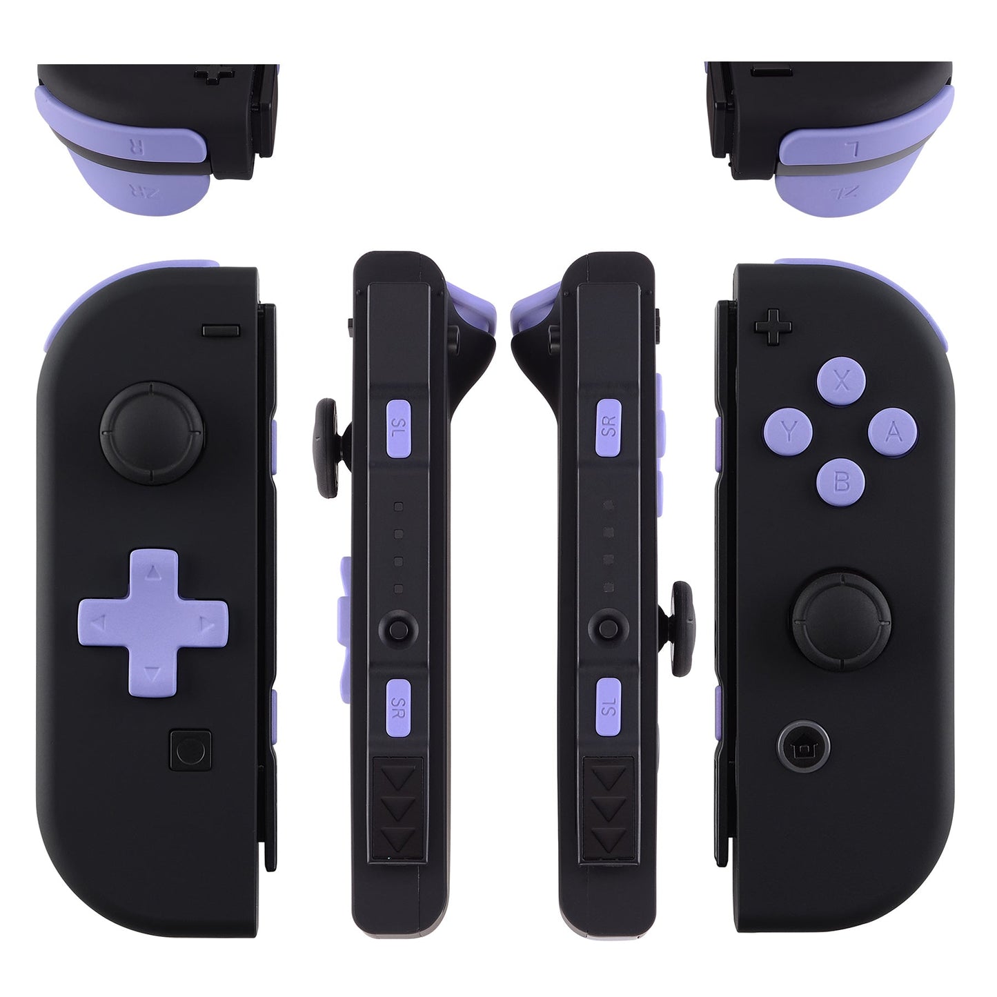 eXtremeRate Retail Light Violet D-pad ABXY Keys SR SL L R ZR ZL Trigger Buttons Springs, Replacement Full Set Buttons Fix Kits for NS Switch Joycon & OLED JoyCon (D-pad ONLY Fits for eXtremeRate Joycon D-pad Shell) - BZP309