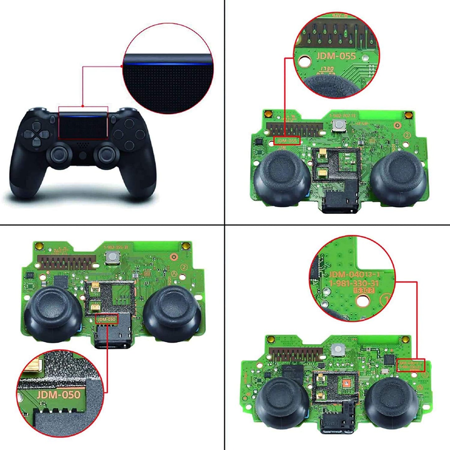 eXtremeRate Retail Black DECADE Tournament Controller (DTC) Upgrade Kit for ps4 Controller JDM-040/050/055, Upgrade Board & Ergonomic Shell & Back Buttons & Trigger Stops - Controller NOT Included - P4MG002