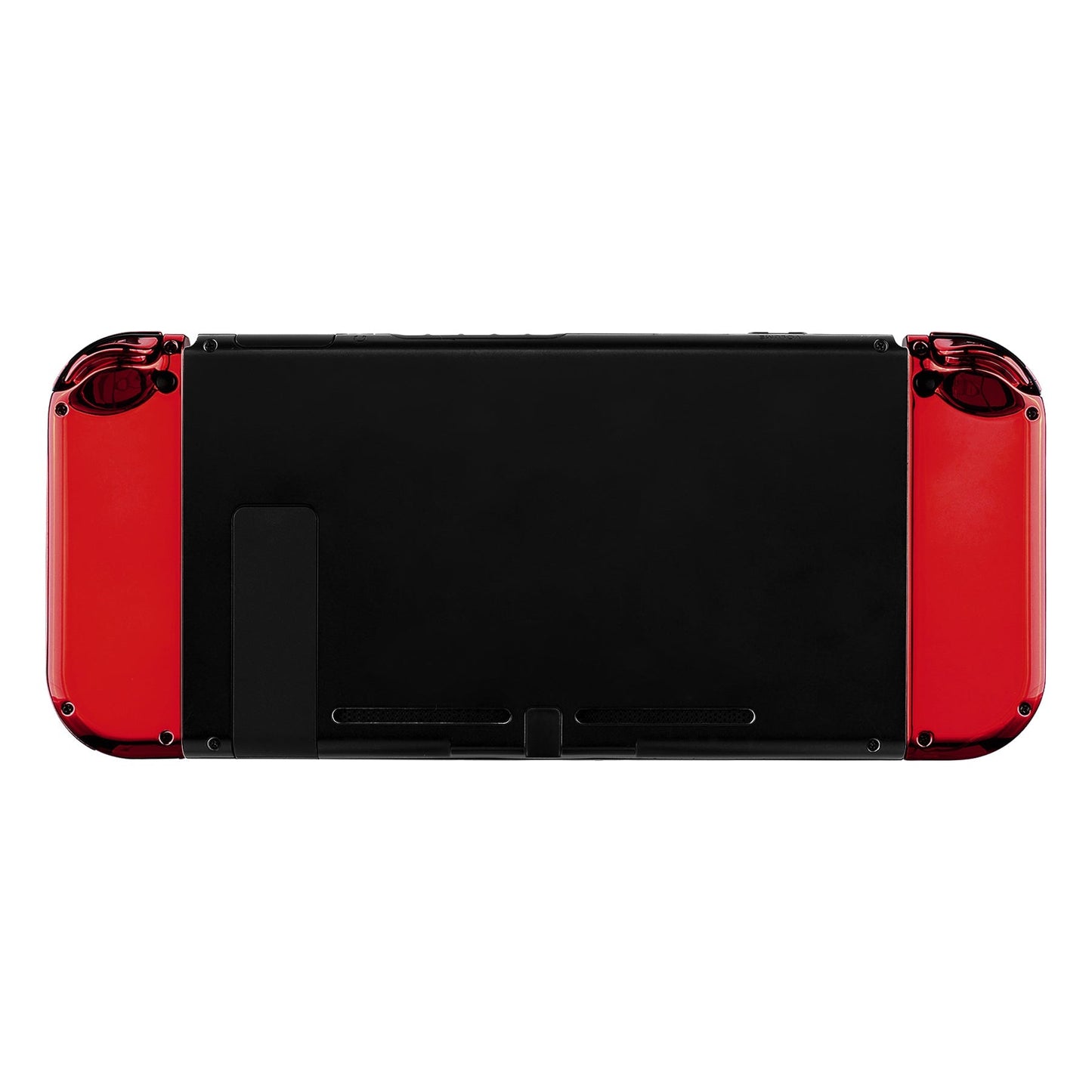 eXtremeRate Retail Chrome Red Handheld Controller Housing With Full Set Buttons DIY Replacement Shell Case for NS Switch JoyCon & OLED JoyCon - Console Shell NOT Included - CD403