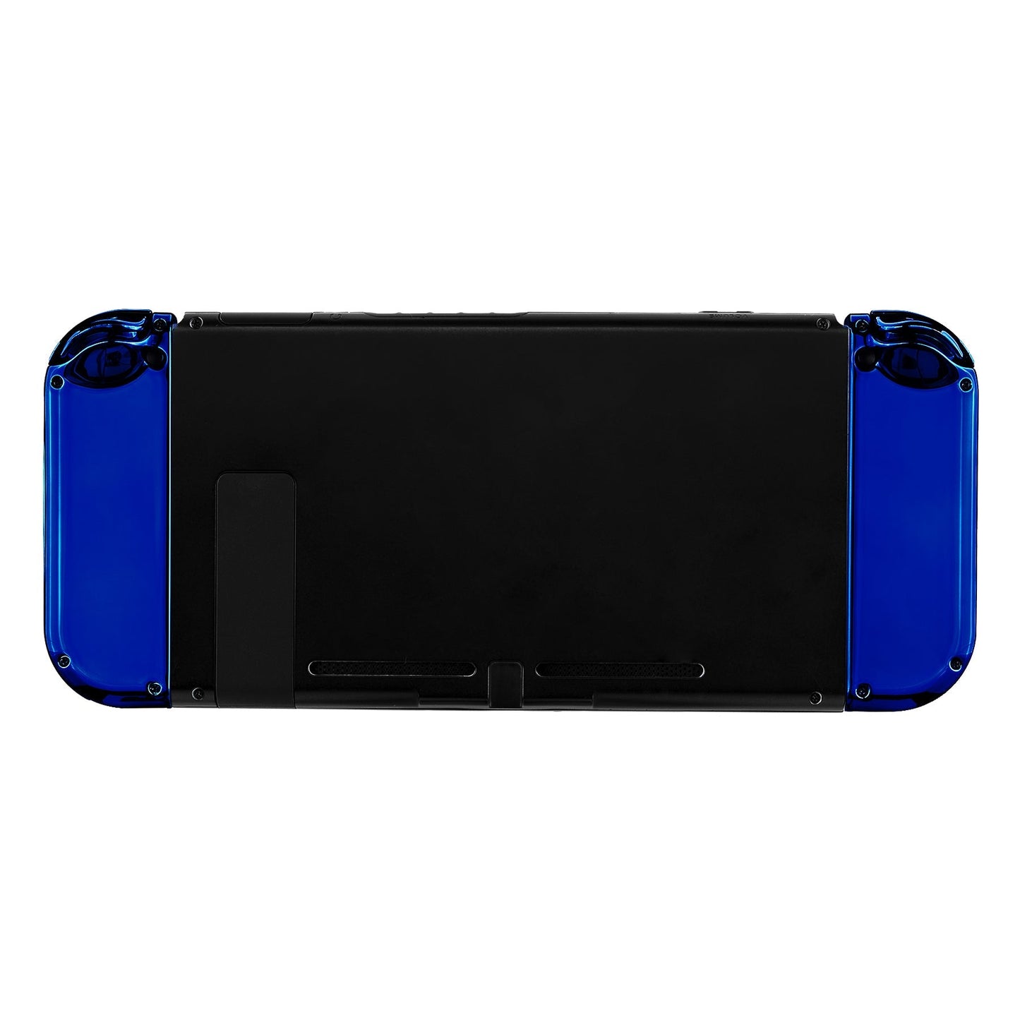 eXtremeRate Retail Chrome Blue Handheld Controller Housing With Full Set Buttons DIY Replacement Shell Case for NS Switch JoyCon & OLED JoyCon - Console Shell NOT Included - CD404