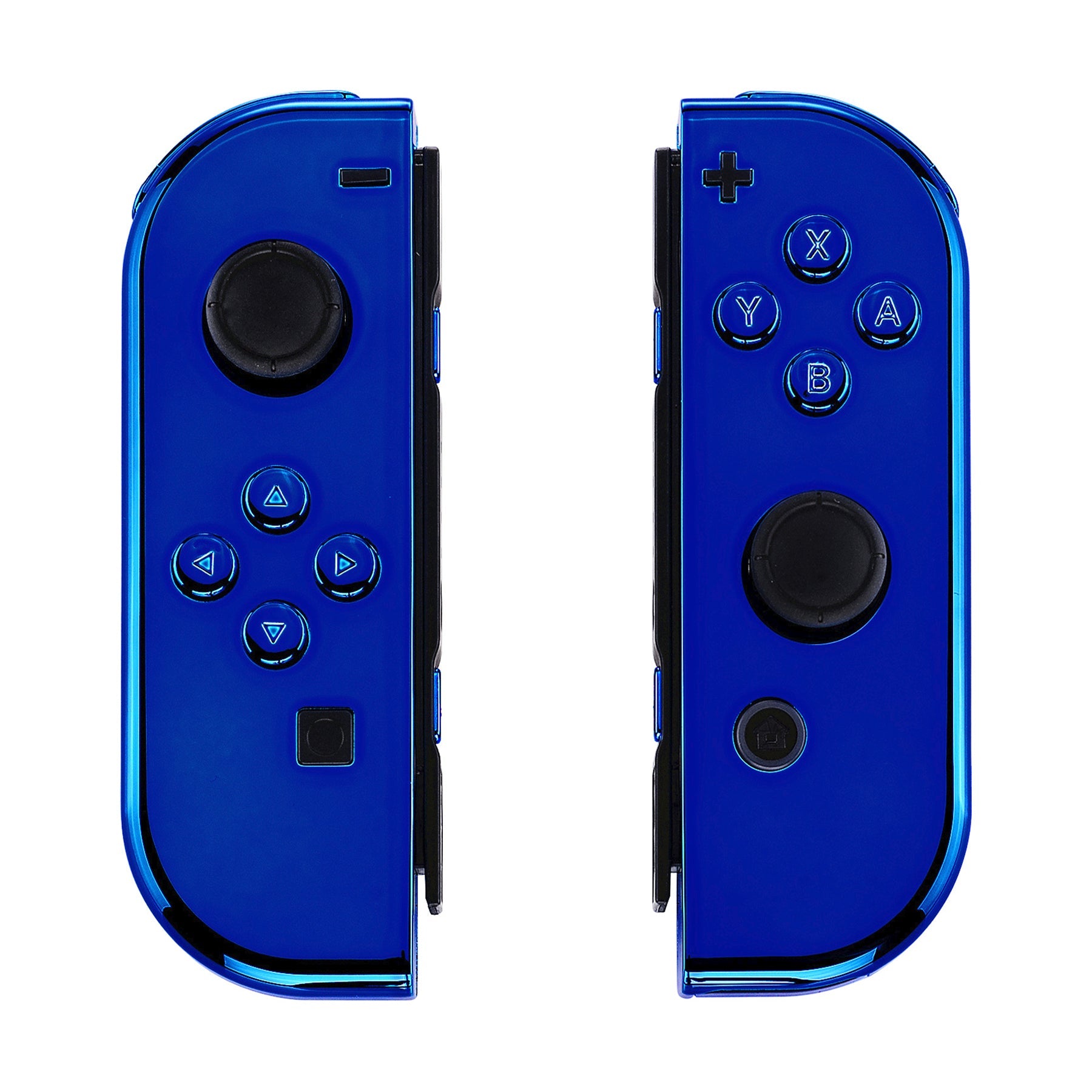 eXtremeRate Replacement Full Set Shell Case with Buttons for Joycon of NS Switch - Chrome Blue eXtremeRate