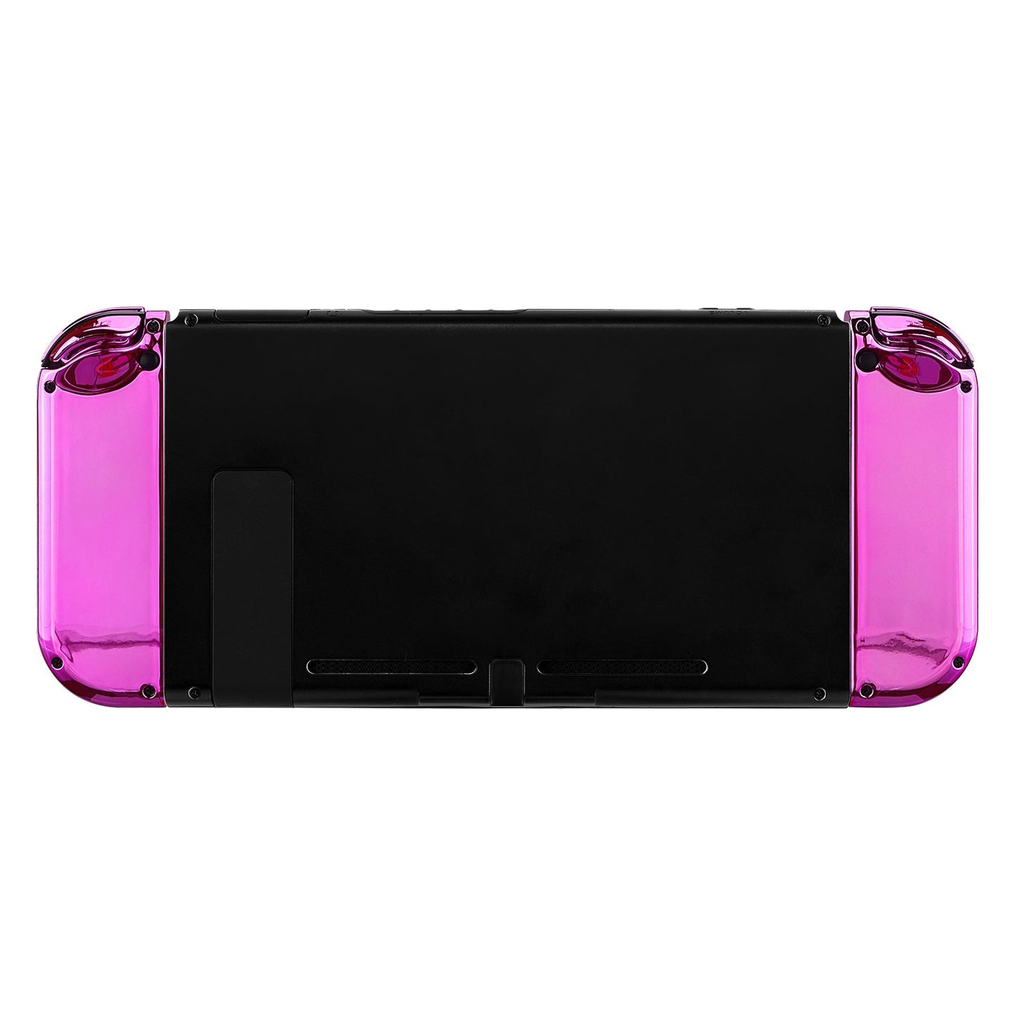 eXtremeRate Retail Chrome Pink Glossy Joycon Handheld Controller Housing with Full Set Buttons, DIY Replacement Shell Case for NS Switch JoyCon & OLED JoyCon - Console Shell NOT Included - CD406