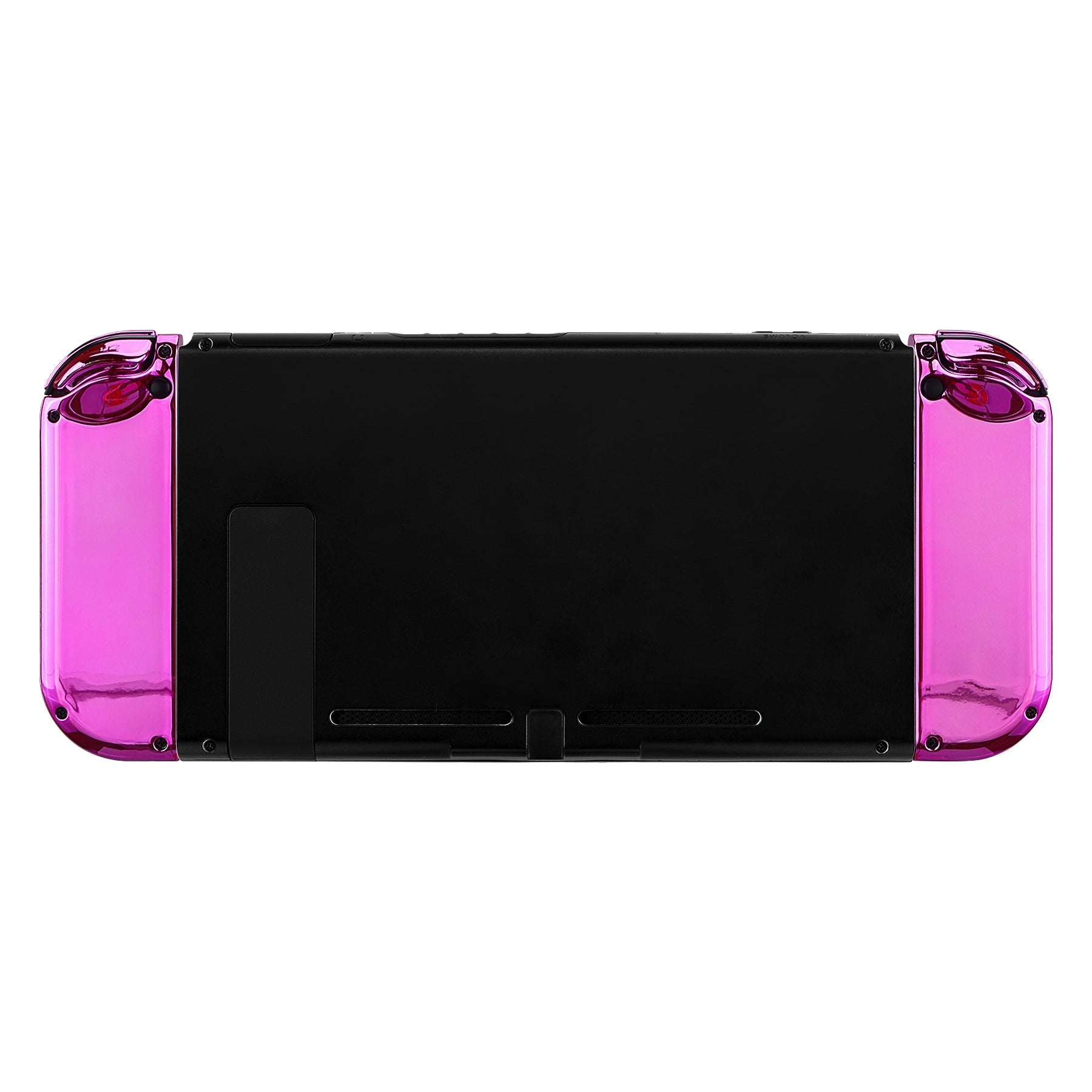 eXtremeRate Retail Chrome Pink Glossy Joycon Handheld Controller Housing with Full Set Buttons, DIY Replacement Shell Case for NS Switch JoyCon & OLED JoyCon - Console Shell NOT Included - CD406