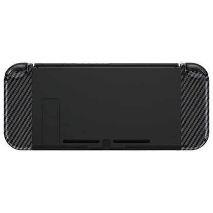 eXtremeRate Retail Graphite Carbon Fiber Handheld Controller Housing with Buttons, DIY Replacement Shell Case for NS Switch JoyCon & OLED JoyCon ¨C Joycon and Console NOT Included - CS209