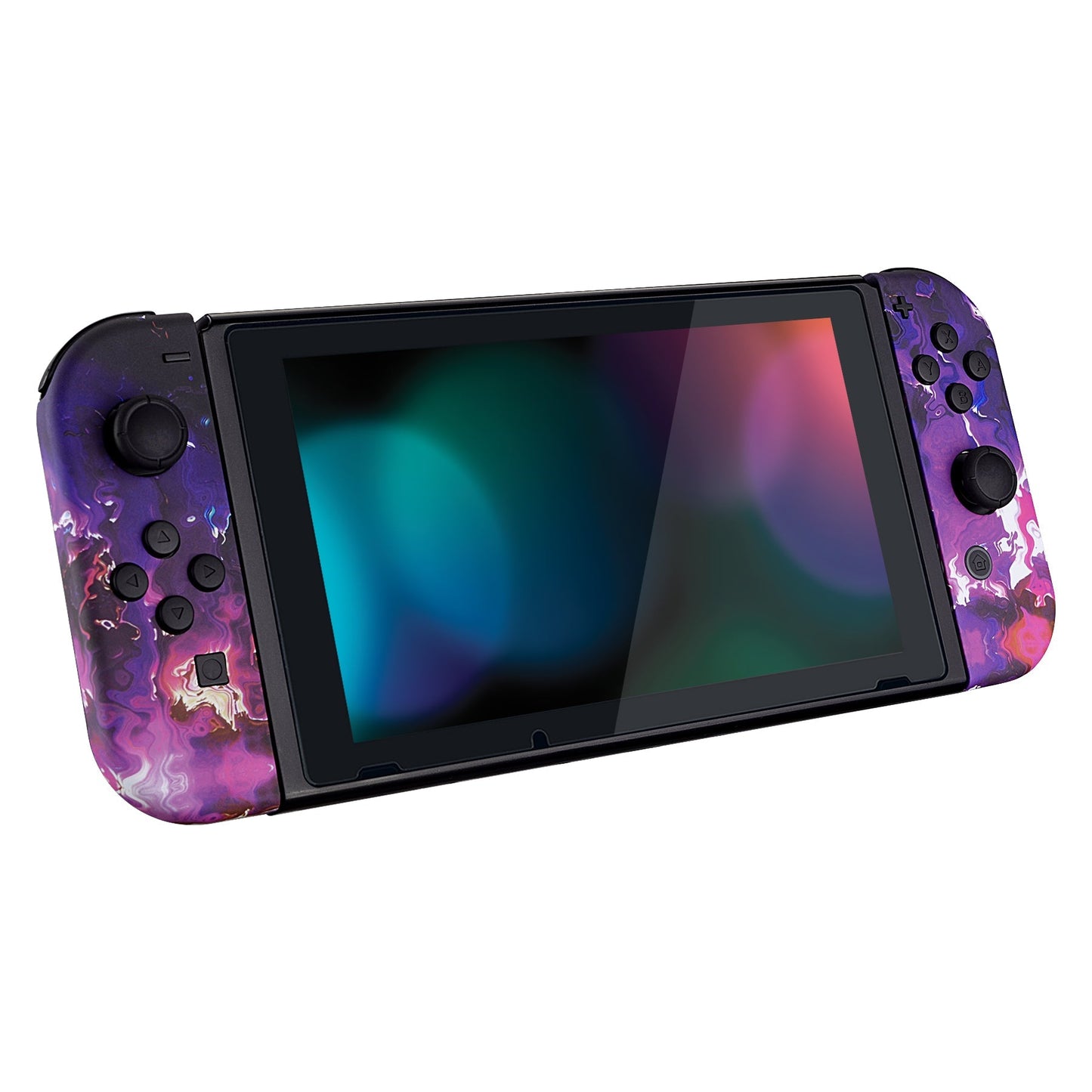 eXtremeRate Retail Soft Touch Grip Surreal Lava Joycon Handheld Controller Housing with Full Set Buttons, DIY Replacement Shell Case for NS Switch JoyCon & OLED JoyCon - Console Shell NOT Included - CT107