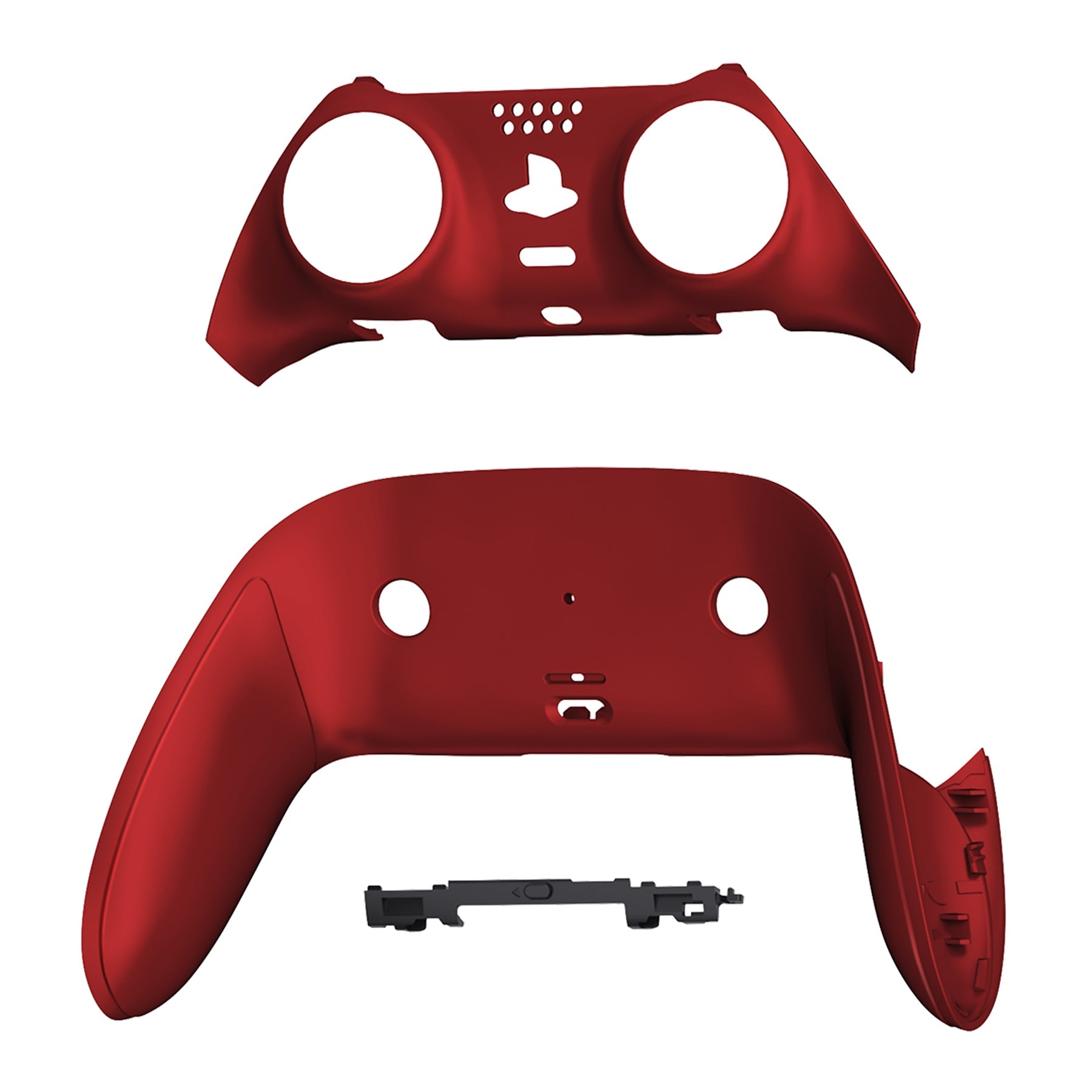 Replacement Top Bottom Decorative Trim Shell Compatible with PS5 Edge Controller - Scarlet Red eXtremeRate