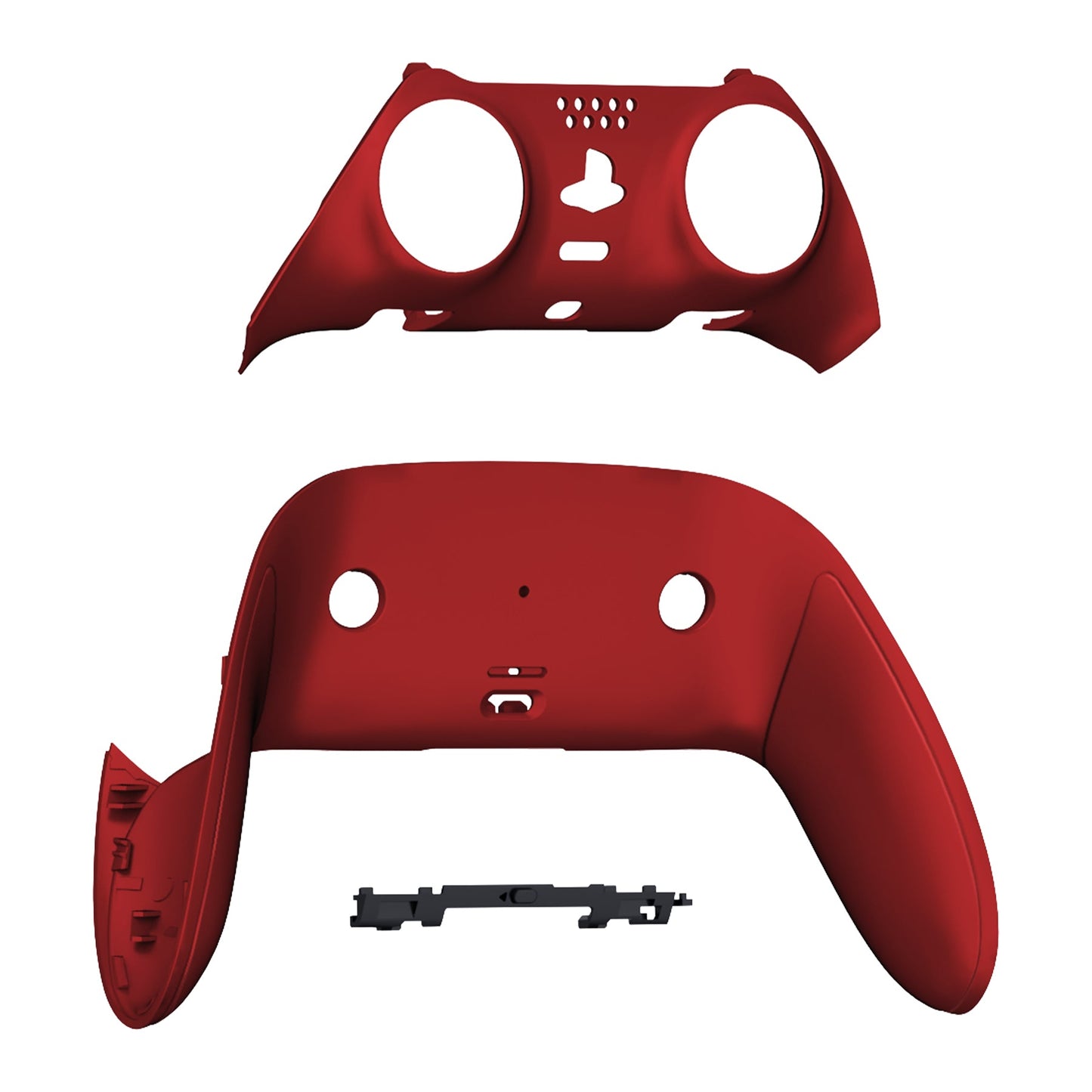 Replacement Top Bottom Decorative Trim Shell Compatible with PS5 Edge Controller - Scarlet Red eXtremeRate