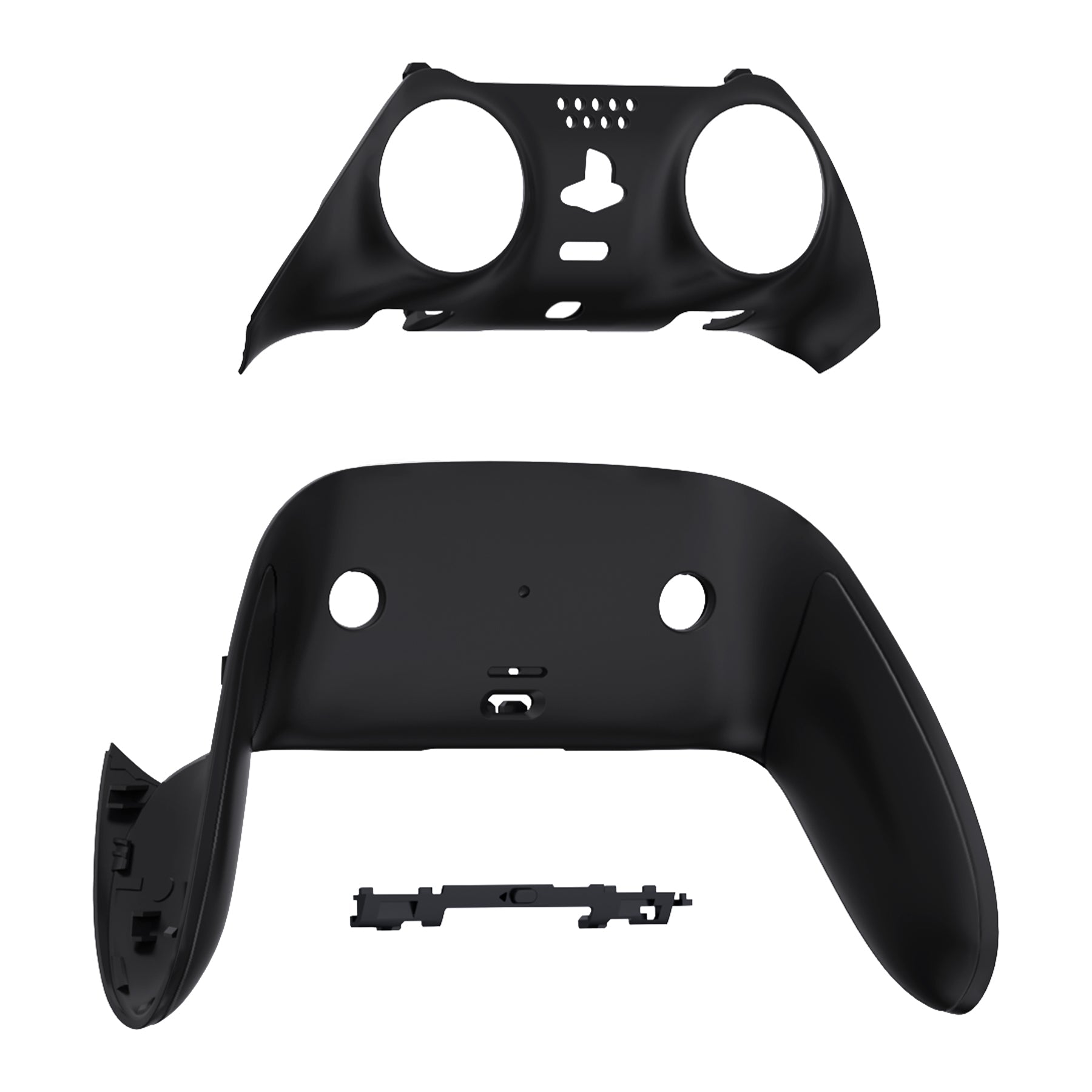 Replacement Top Bottom Decorative Trim Shell Compatible with PS5 Edge Controller - Black eXtremeRate