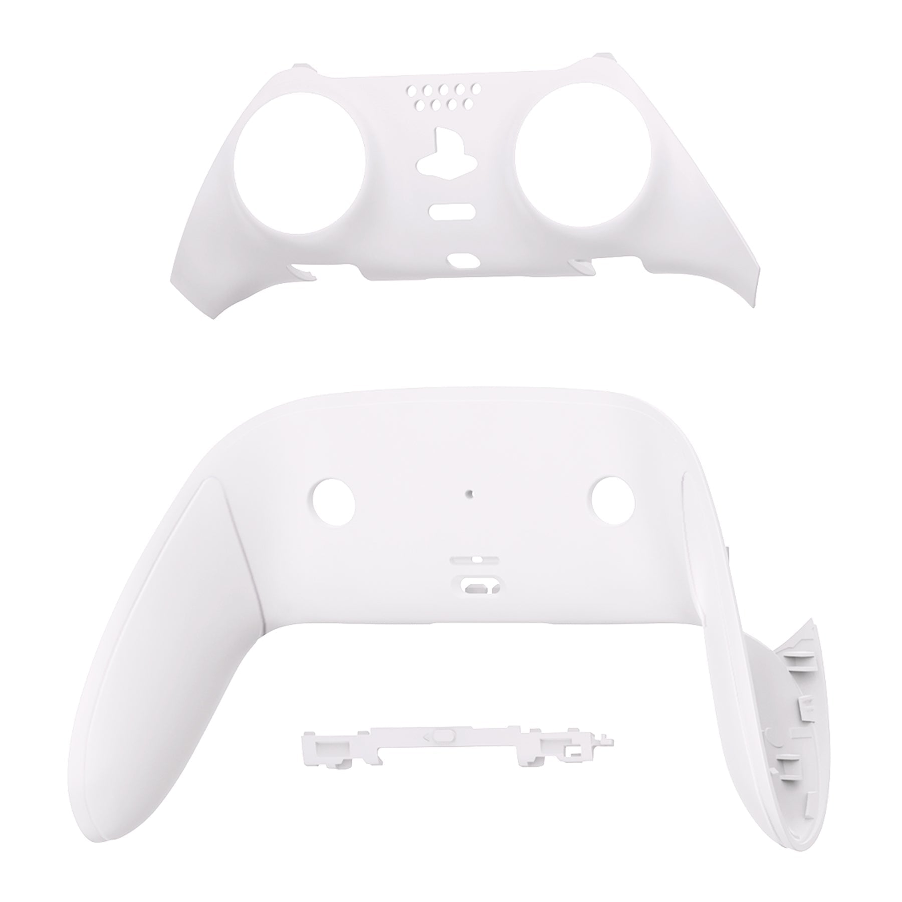 Replacement Top Bottom Decorative Trim Shell Compatible with PS5 Edge Controller - White eXtremeRate