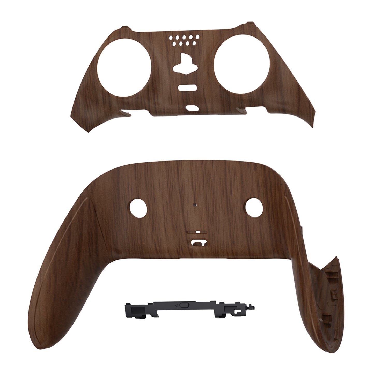 Replacement Top Bottom Decorative Trim Shell Compatible with PS5 Edge Controller - Wood Grain eXtremeRate