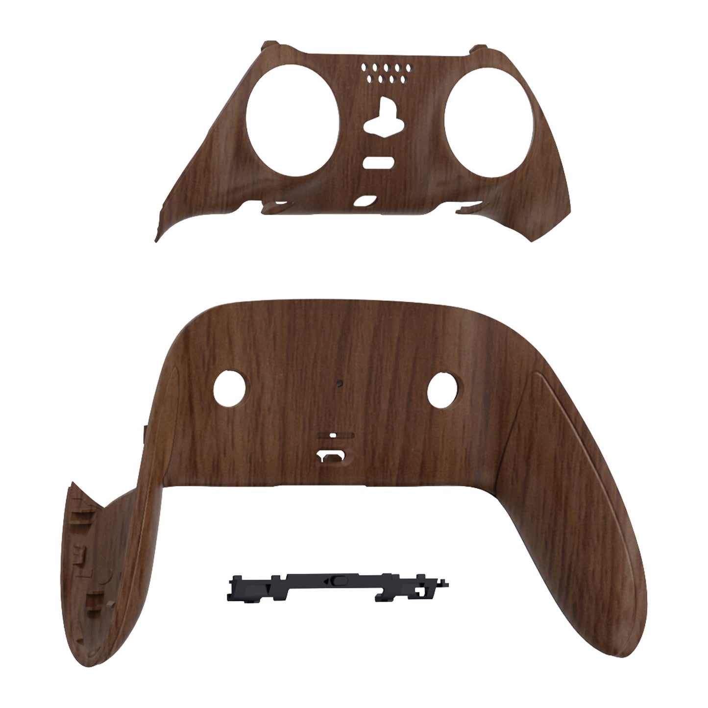 Replacement Top Bottom Decorative Trim Shell Compatible with PS5 Edge Controller - Wood Grain eXtremeRate