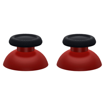 eXtremeRate Retail Carmine Red & Black Dual-Color Replacement Thumbsticks for PS5 Controller, Custom Analog Stick Joystick Compatible with PS5, for PS4 All Model Controller - JPF633