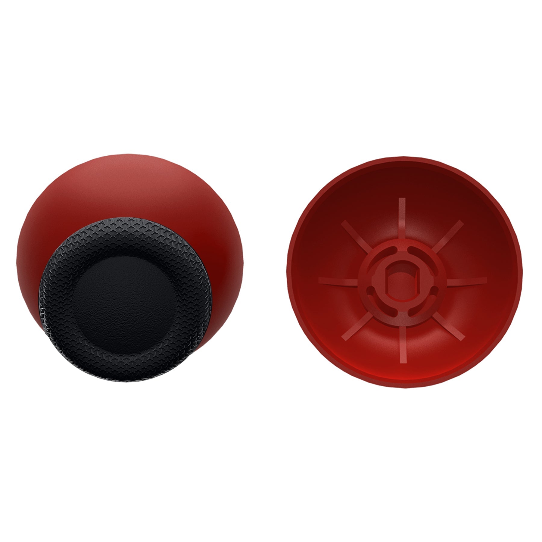 eXtremeRate Retail Carmine Red & Black Dual-Color Replacement Thumbsticks for PS5 Controller, Custom Analog Stick Joystick Compatible with PS5, for PS4 All Model Controller - JPF633