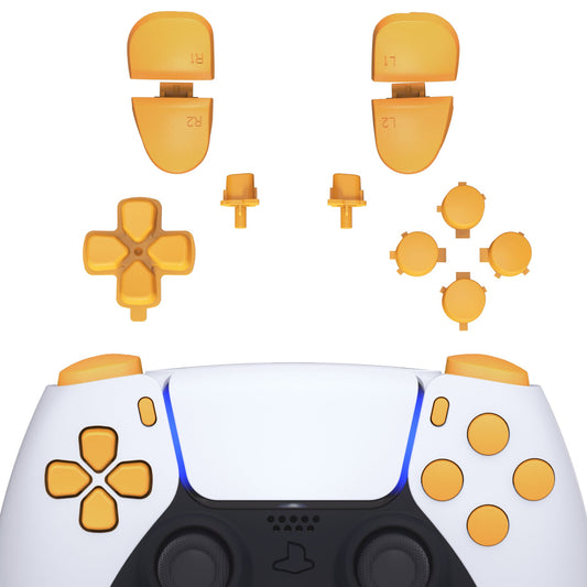 eXtremeRate Retail Replacement D-pad R1 L1 R2 L2 Triggers Share Options Face Buttons, Caution Yellow Full Set Buttons Compatible with ps5 Controller BDM-030 - JPF1010G3