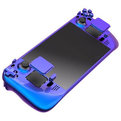 eXtremeRate Retail Chameleon Purple Blue Custom Full Set Shell with Buttons for Steam Deck Console