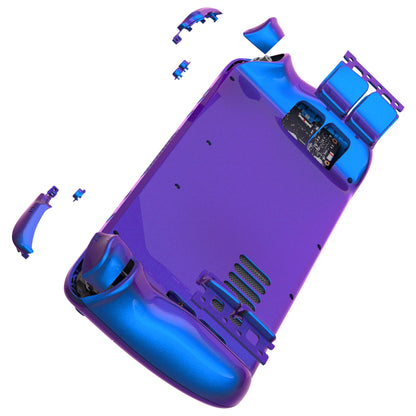 eXtremeRate Retail Chameleon Purple Blue Custom Full Set Shell with Buttons for Steam Deck Console