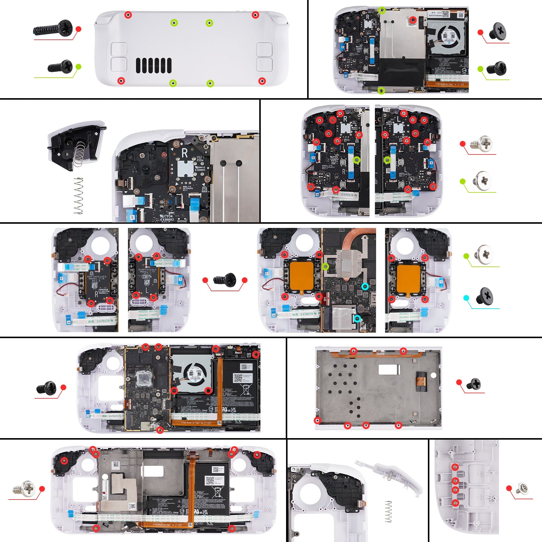 eXtremeRate Retail Cherry Blossoms Pink Custom Full Set Shell with Buttons for Steam Deck Console