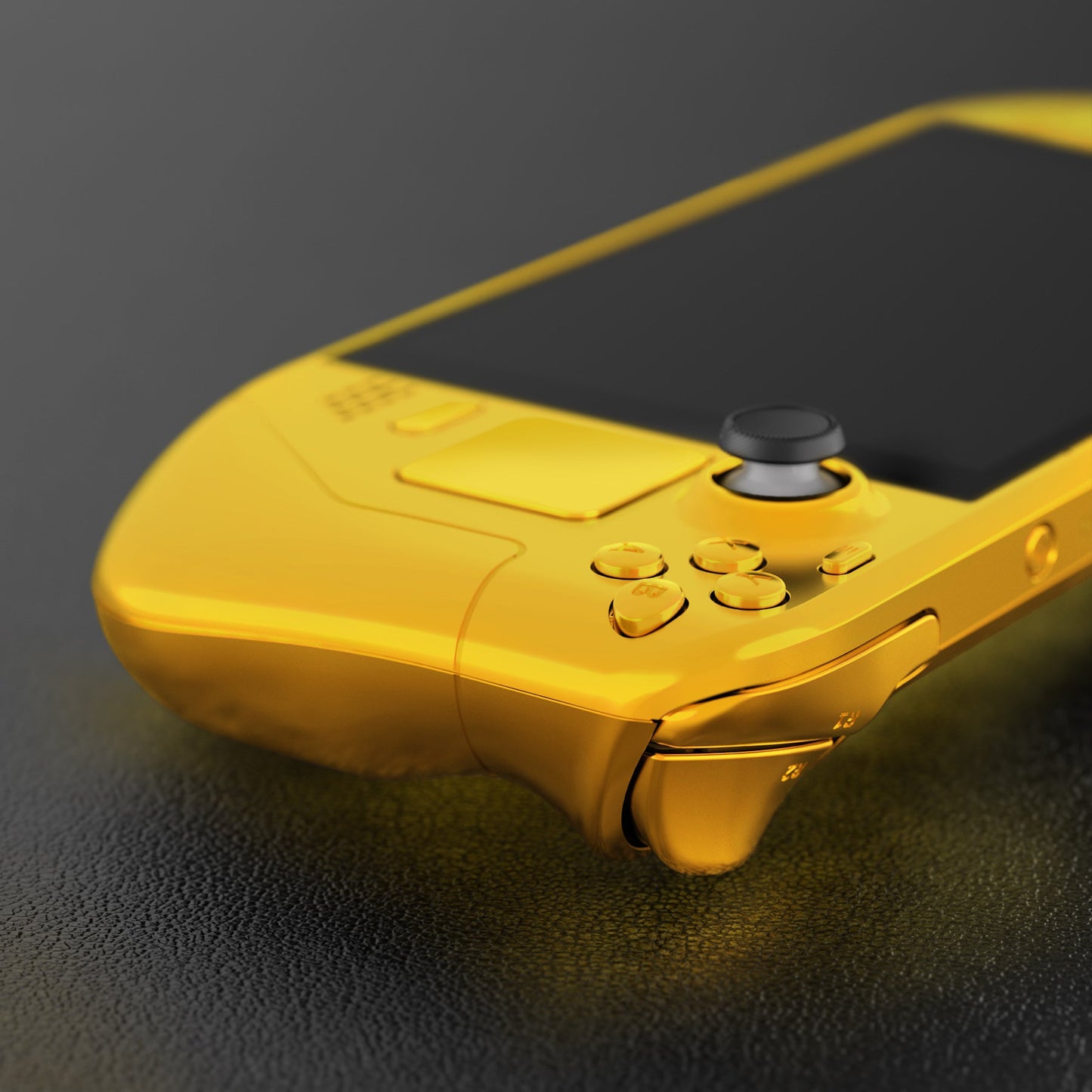 eXtremeRate Retail Chrome Gold Custom Full Set Shell with Buttons for Steam Deck Console