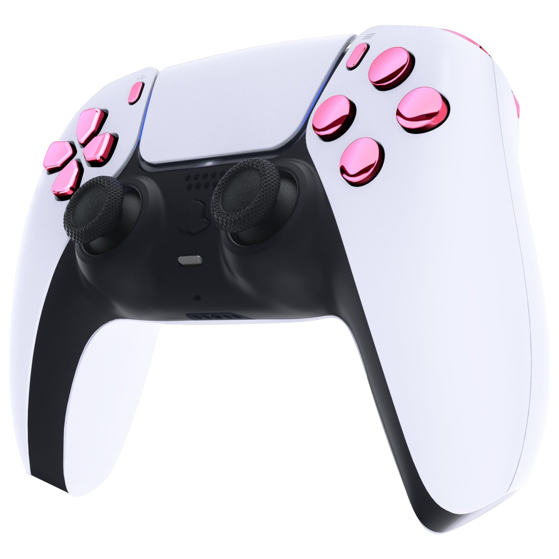 Replacement Full Set Buttons Compatible with PS5 Controller BDM-030 - Chrome Pink eXtremeRate