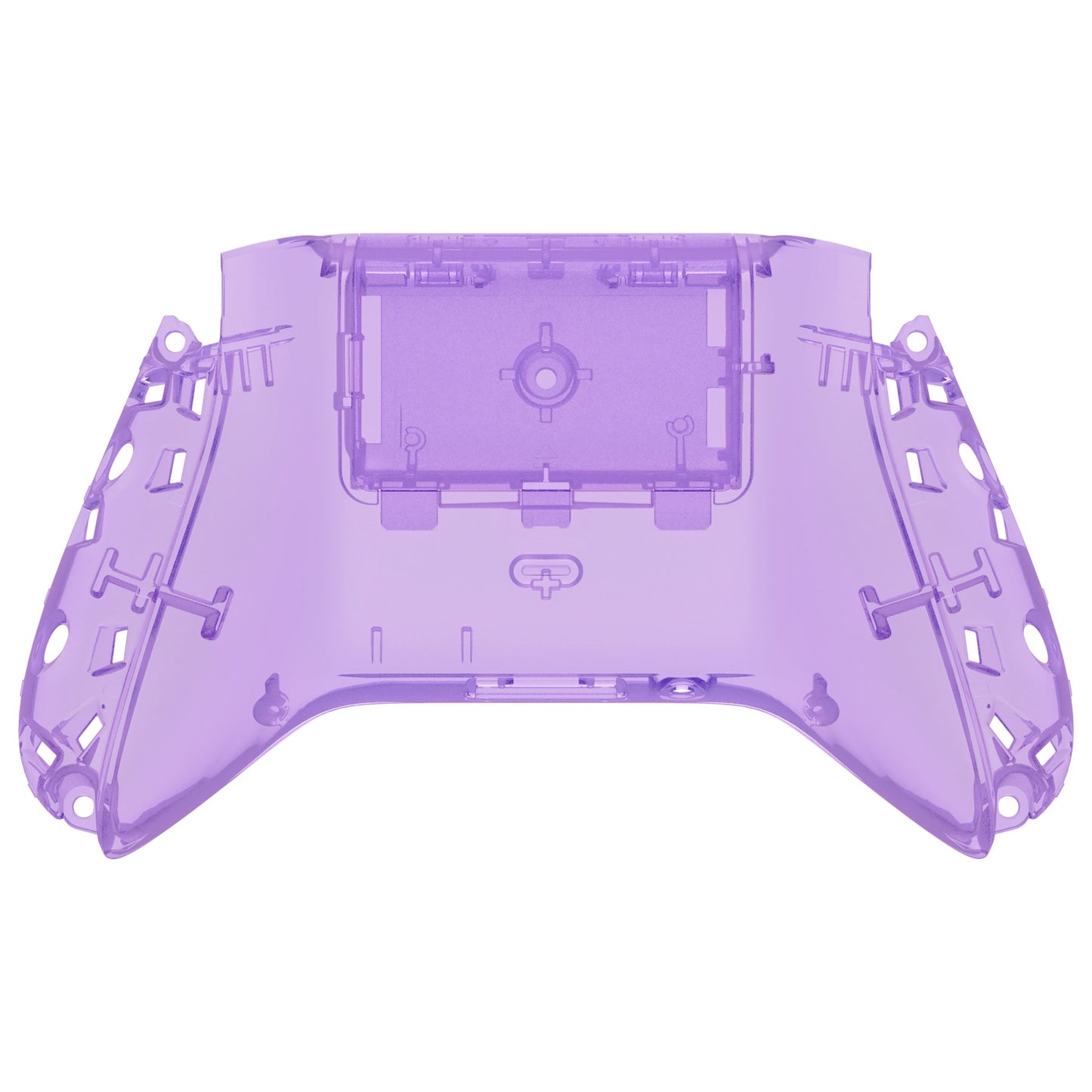 eXtremeRate Retail Clear Atomic Purple Custom Bottom Shell with Battery Cover for Xbox Series S/X Controller, DIY Replacement Backplate Cover for Xbox Core Controller Model 1914 - Controller & Side Rails NOT Included - BX3M505