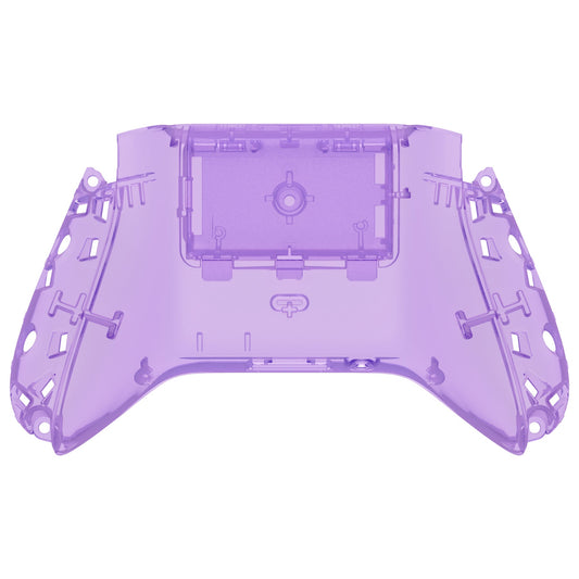 eXtremeRate Retail Clear Atomic Purple Custom Bottom Shell with Battery Cover for Xbox Series S/X Controller, DIY Replacement Backplate Cover for Xbox Core Controller Model 1914 - Controller & Side Rails NOT Included - BX3M505