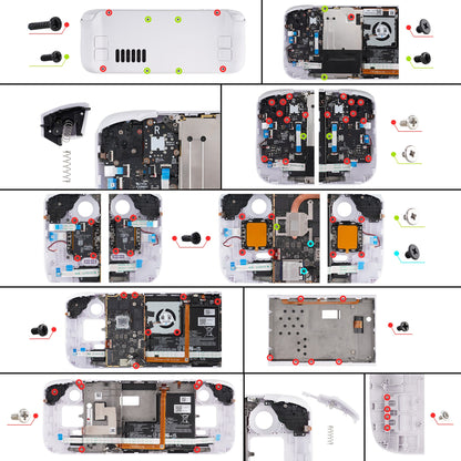 eXtremeRate Retail Clear Atomic Purple Custom Full Set Shell with Buttons for Steam Deck Console