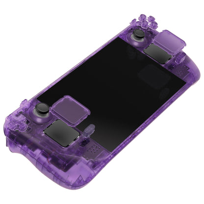 eXtremeRate Retail Clear Atomic Purple Custom Full Set Shell with Buttons for Steam Deck Console