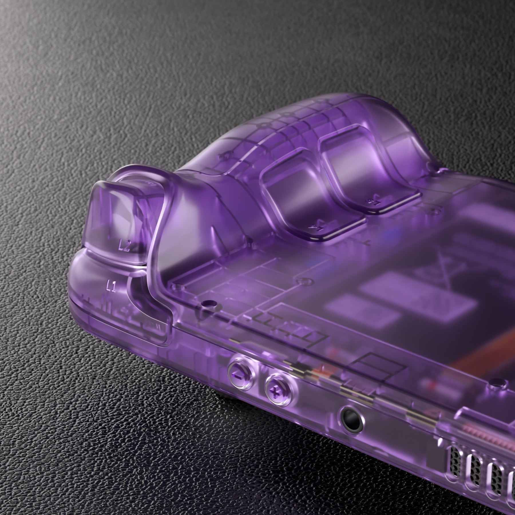 eXtremeRate Retail Clear Atomic Purple Custom Full Set Shell with Buttons for Steam Deck Console