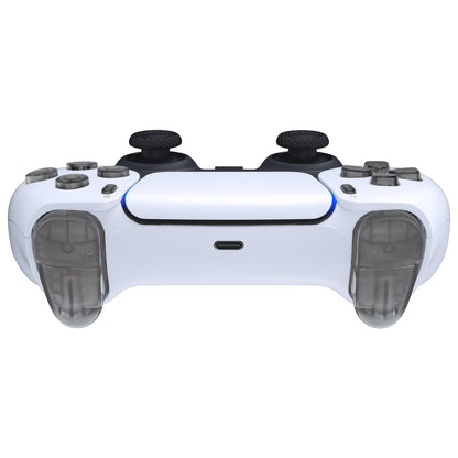 eXtremeRate Retail Replacement D-pad R1 L1 R2 L2 Triggers Share Options Face Buttons, Clear Black Full Set Buttons Compatible With ps5 Controller BDM-010 & BDM-020 - JPF3023G2