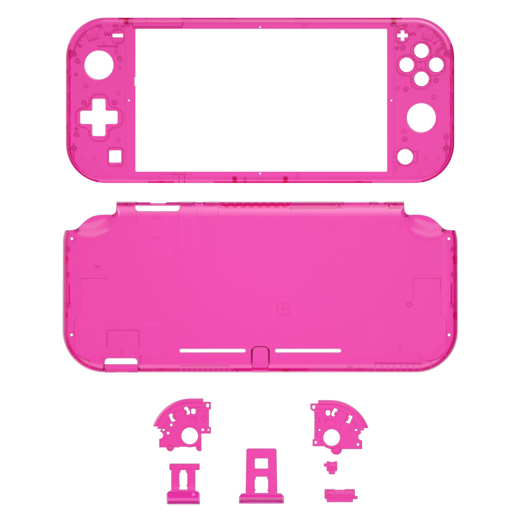 DIY Replacement Shell with Screen Protector for NS Switch Lite - Clear Candy Pink eXtremeRate