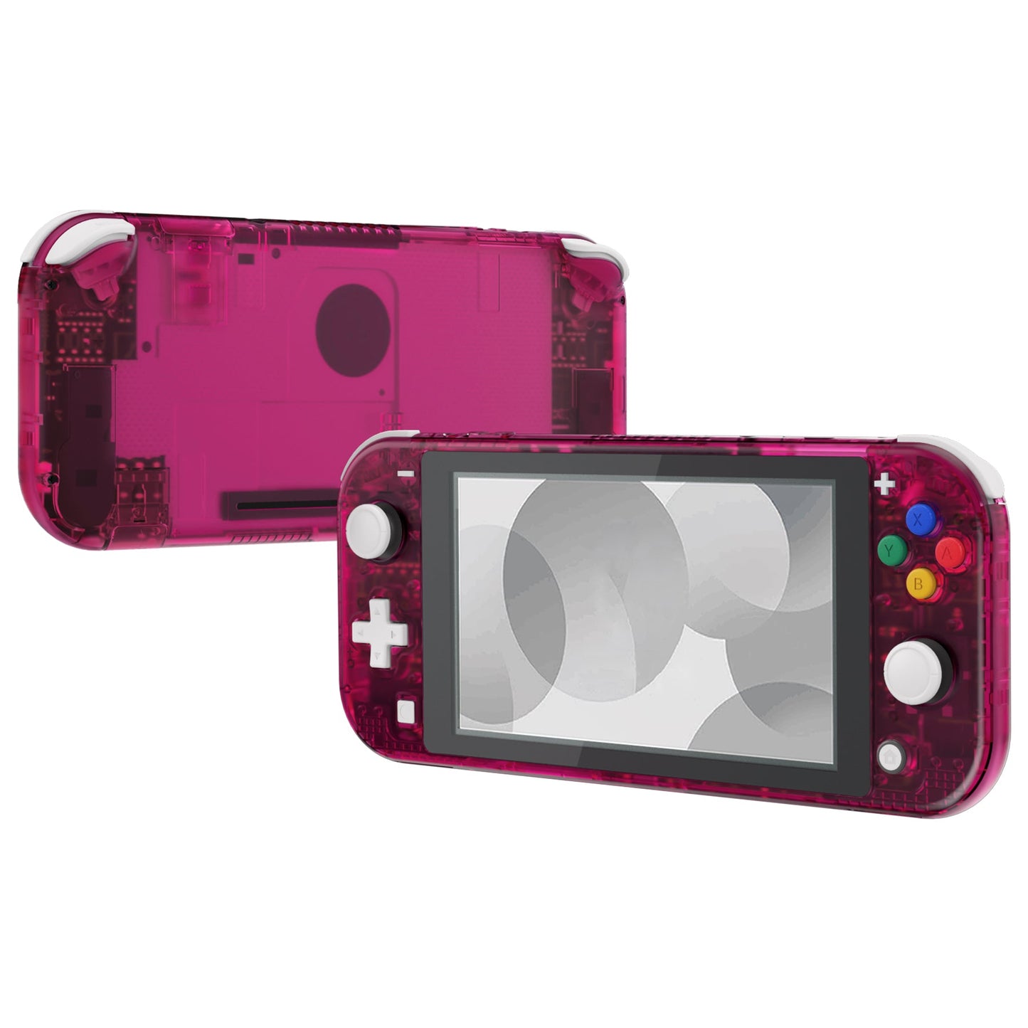 DIY Replacement Shell with Screen Protector for NS Switch Lite - Clear Candy Pink eXtremeRate