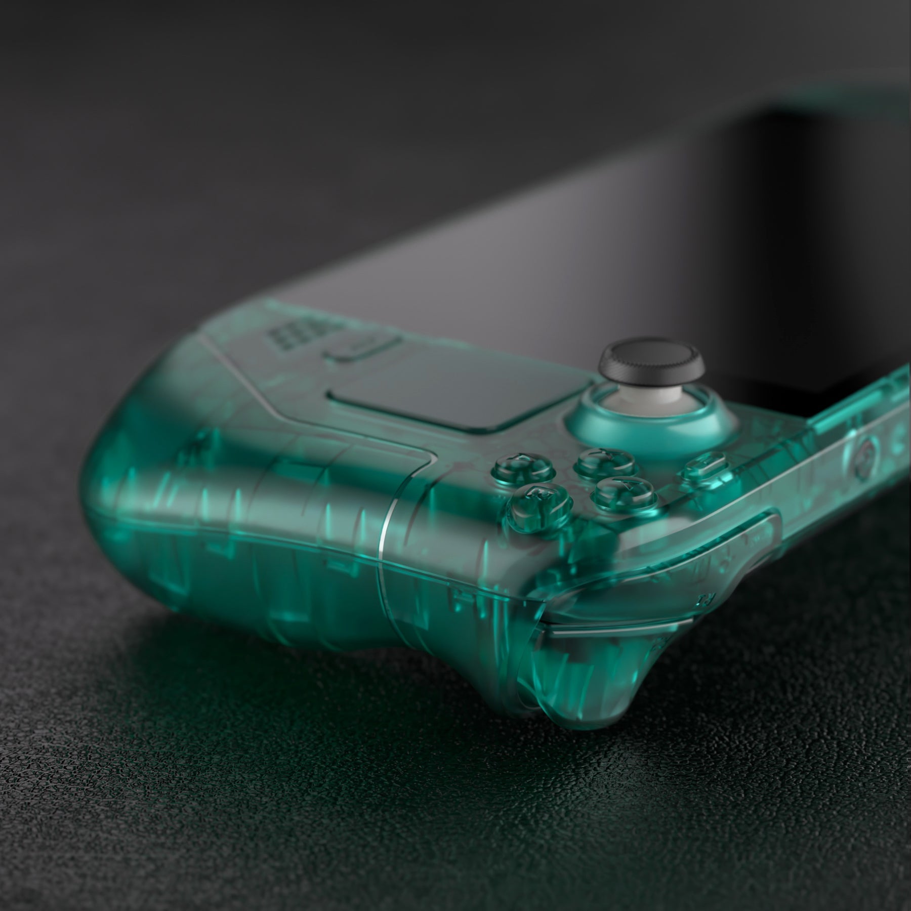 eXtremeRate Retail Clear Emerald Green Custom Full Set Shell with Buttons for Steam Deck Console