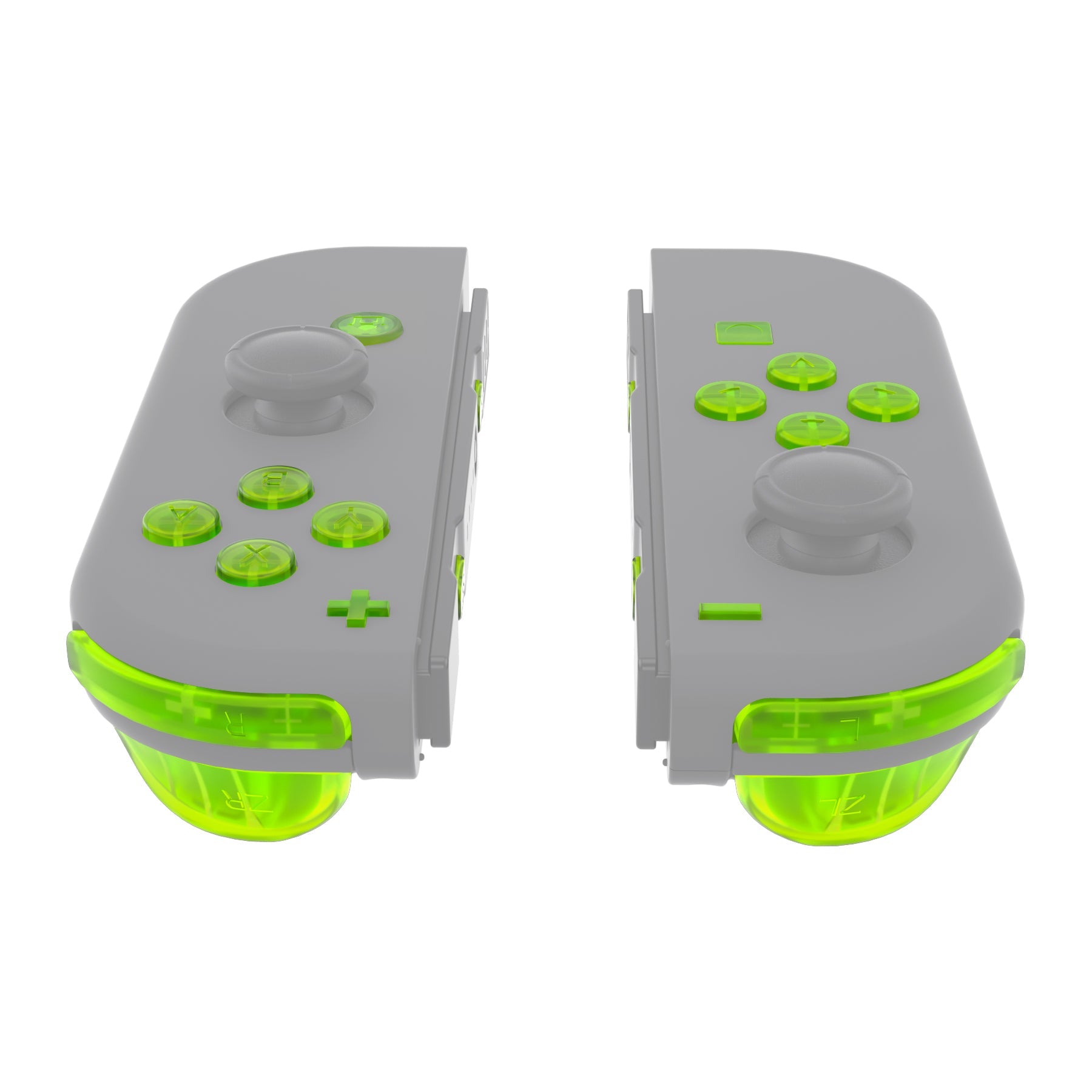 eXtremeRate Retail Clear Lime Green Replacement DIY Colorful ABXY Buttons Directions Keys Repair Kits with Tools for NS Switch JoyCon & OLED JoyCon - JoyCon Shell NOT Included - AJ120