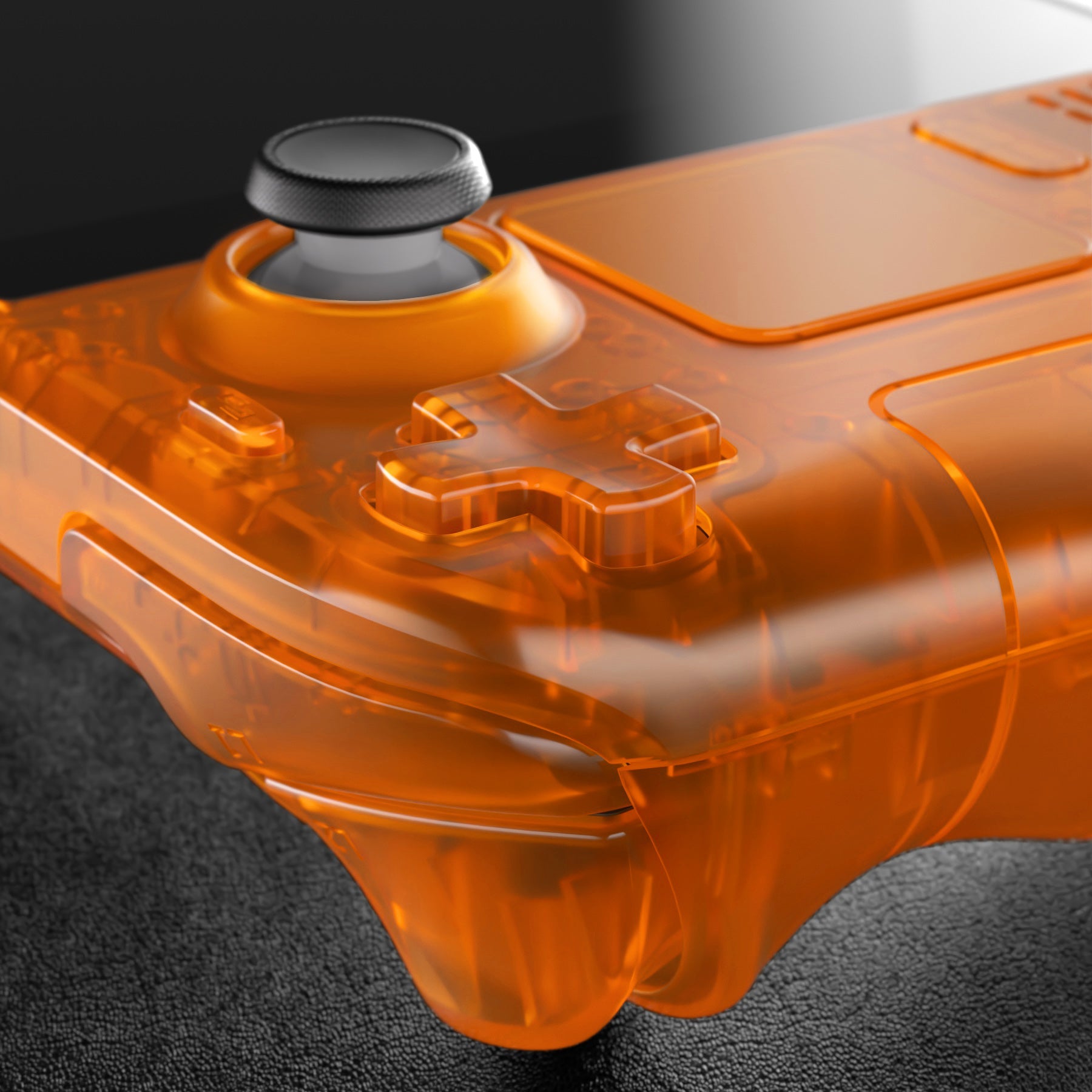 Custom Full Set Shell with Buttons for Steam Deck Console - Clear Orange eXtremeRate