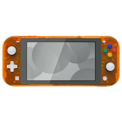 DIY Replacement Shell with Screen Protector for NS Switch Lite - Clear Orange eXtremeRate