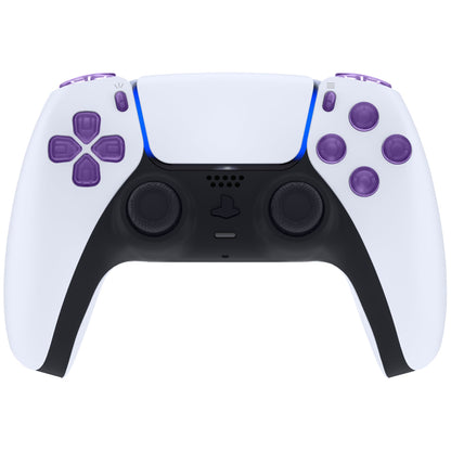 eXtremeRate Replacement Full Set Buttons Compatible with PS5 Controller BDM-030/040 - Clear Atomic Purple eXtremeRate