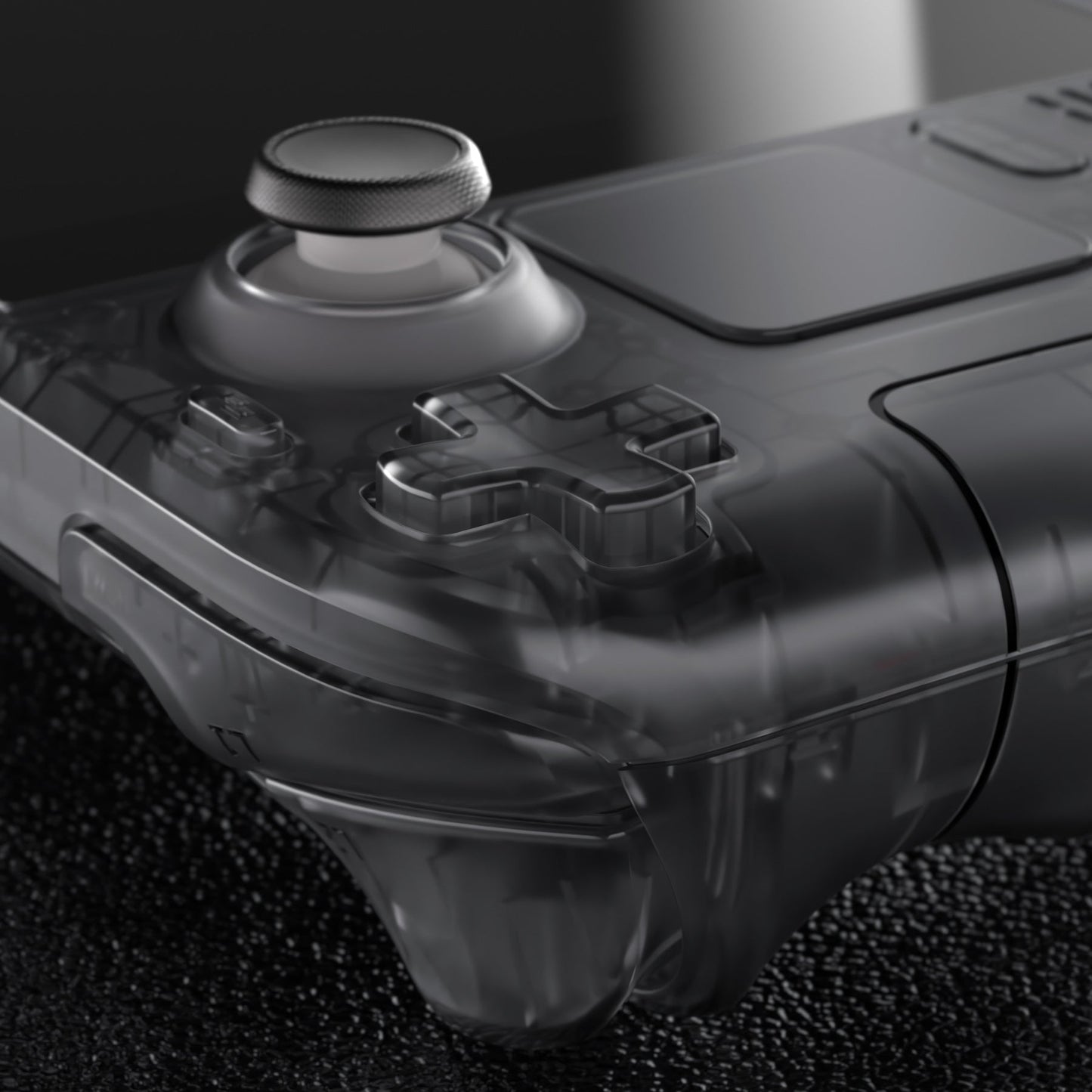 eXtremeRate Retail Clear Slate Black Custom Full Set Shell with Buttons for Steam Deck Console