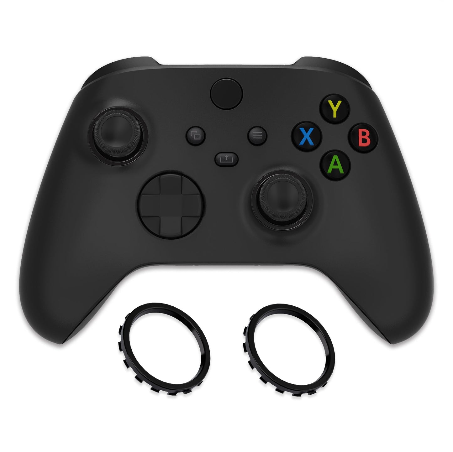 eXtremeRate Custom Accent Rings for eXtremeRate ASR Version Shell, Compatible with Xbox Series X/S Controller & Xbox One Elite (Model 1698) & Elite Series 2 (Model 1797 and Core Model 1797) Controller - Black eXtremeRate