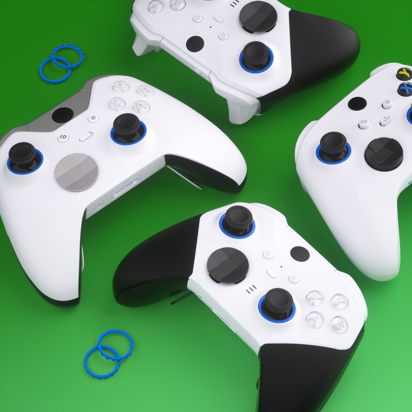 eXtremeRate Custom Accent Rings for eXtremeRate ASR Version Shell, Compatible with Xbox Series X/S Controller & Xbox One Elite (Model 1698) & Elite Series 2 (Model 1797 and Core Model 1797) Controller - Blue eXtremeRate