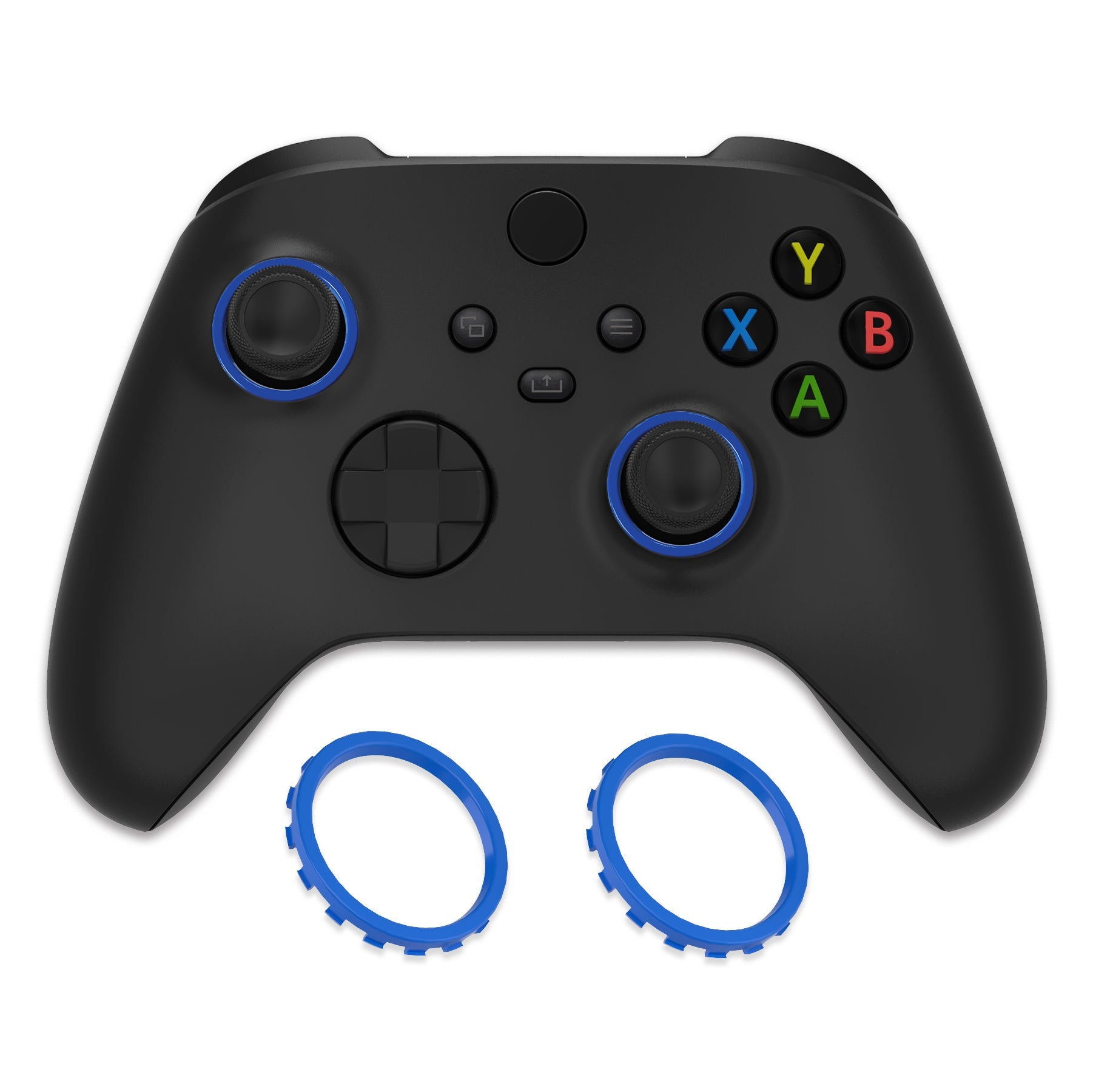 eXtremeRate Custom Accent Rings for eXtremeRate ASR Version Shell, Compatible with Xbox Series X/S Controller & Xbox One Elite (Model 1698) & Elite Series 2 (Model 1797 and Core Model 1797) Controller - Blue eXtremeRate