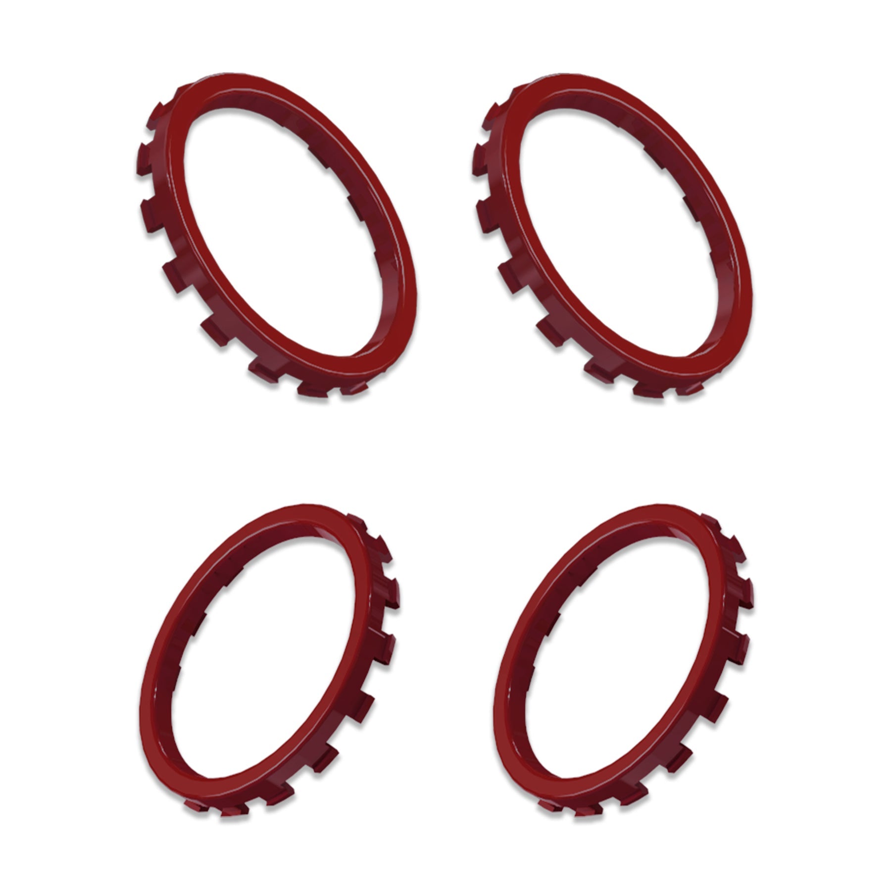 eXtremeRate Custom Accent Rings for eXtremeRate ASR Version Shell, Compatible with Xbox Series X/S Controller & Xbox One Elite (Model 1698) & Elite Series 2 (Model 1797 and Core Model 1797) Controller - Carmine Red eXtremeRate