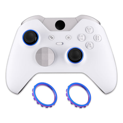 eXtremeRate Custom Accent Rings for eXtremeRate ASR Version Shell, Compatible with Xbox Series X/S Controller & Xbox One Elite (Model 1698) & Elite Series 2 (Model 1797 and Core Model 1797) Controller - Chameleon Purple Blue eXtremeRate