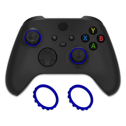 eXtremeRate Custom Accent Rings for eXtremeRate ASR Version Shell, Compatible with Xbox Series X/S Controller & Xbox One Elite (Model 1698) & Elite Series 2 (Model 1797 and Core Model 1797) Controller - Chrome Blue eXtremeRate