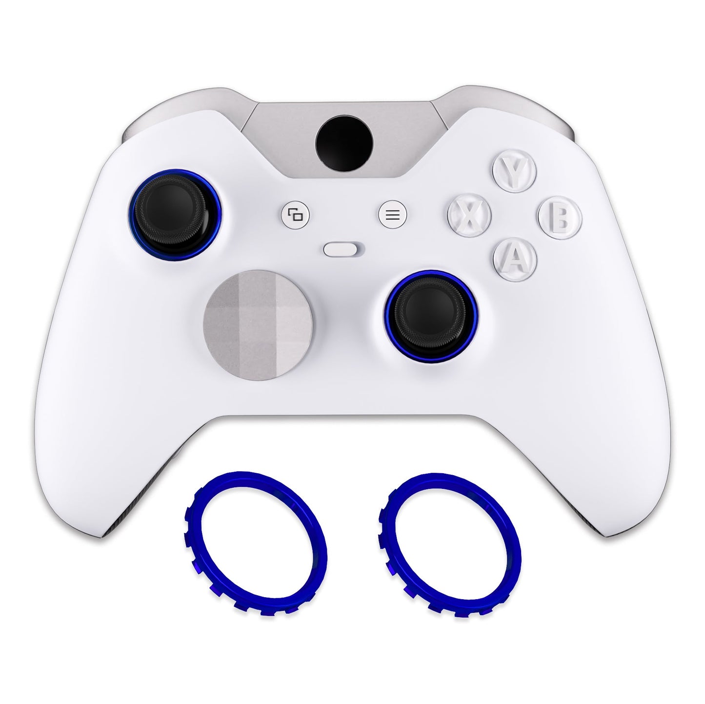 eXtremeRate Custom Accent Rings for eXtremeRate ASR Version Shell, Compatible with Xbox Series X/S Controller & Xbox One Elite (Model 1698) & Elite Series 2 (Model 1797 and Core Model 1797) Controller - Chrome Blue eXtremeRate