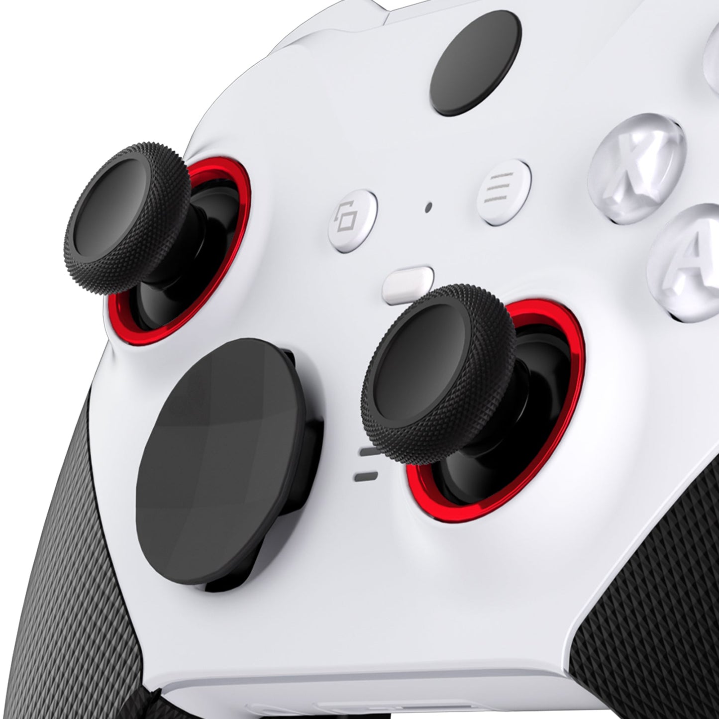 eXtremeRate Custom Accent Rings for eXtremeRate ASR Version Shell, Compatible with Xbox Series X/S Controller & Xbox One Elite (Model 1698) & Elite Series 2 (Model 1797 and Core Model 1797) Controller - Chrome Red eXtremeRate