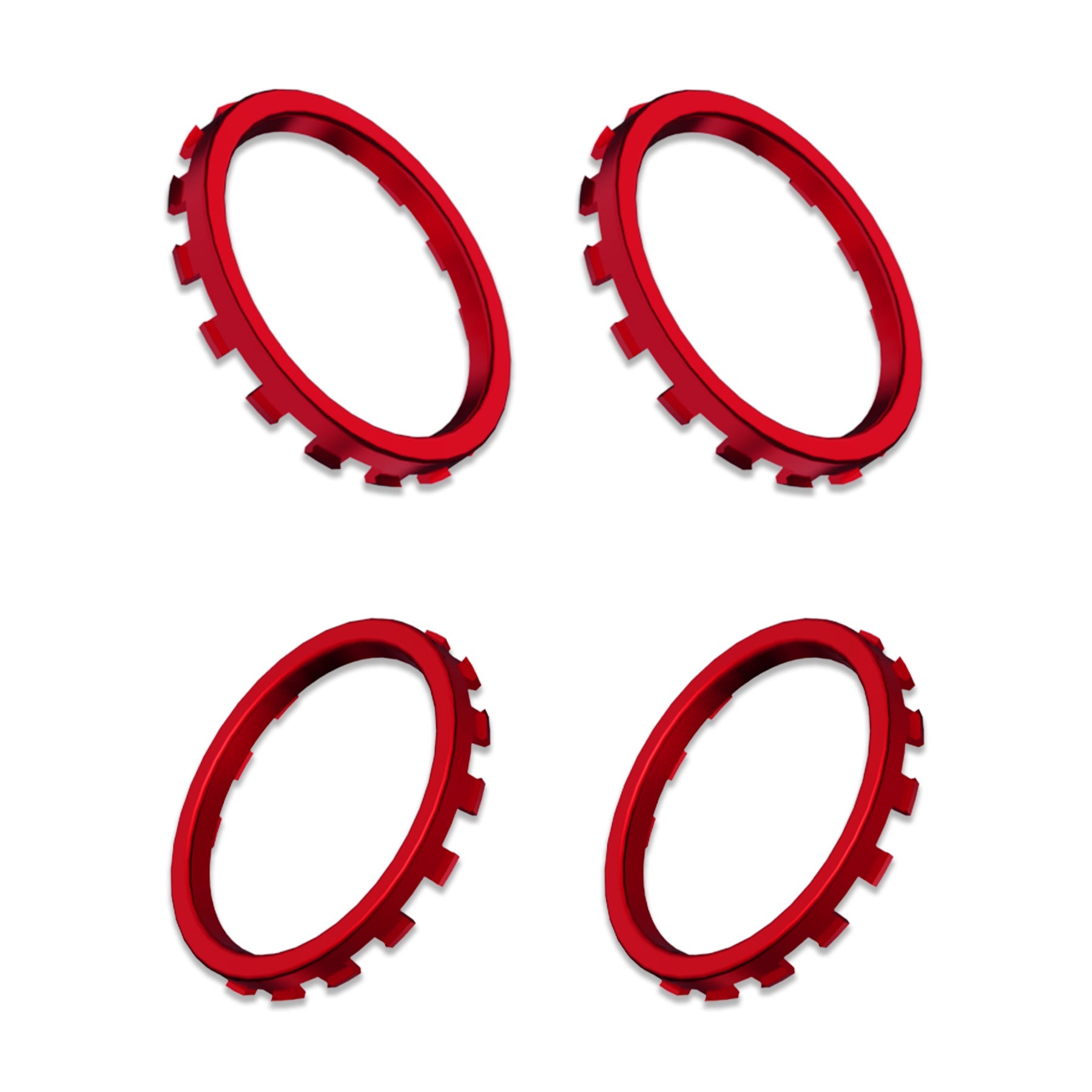 eXtremeRate Custom Accent Rings for eXtremeRate ASR Version Shell, Compatible with Xbox Series X/S Controller & Xbox One Elite (Model 1698) & Elite Series 2 (Model 1797 and Core Model 1797) Controller - Chrome Red eXtremeRate