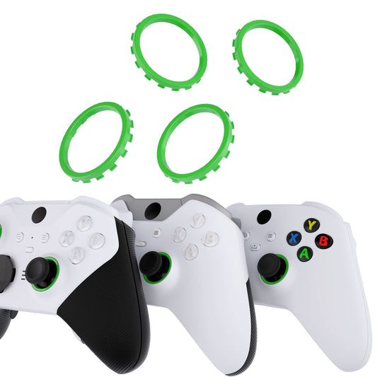 eXtremeRate Custom Accent Rings for eXtremeRate ASR Version Shell, Compatible with Xbox Series X/S Controller & Xbox One Elite (Model 1698) & Elite Series 2 (Model 1797 and Core Model 1797) Controller - Green eXtremeRate